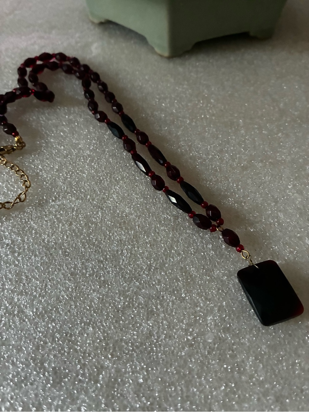 Delicate rasin Beaded Pendant Necklace - Women Jewelry